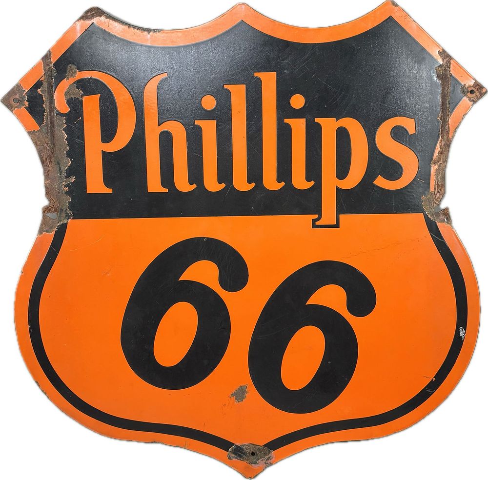 Lot 177: Phillips 66 DSP Porcelain 30" Advertising Sign
