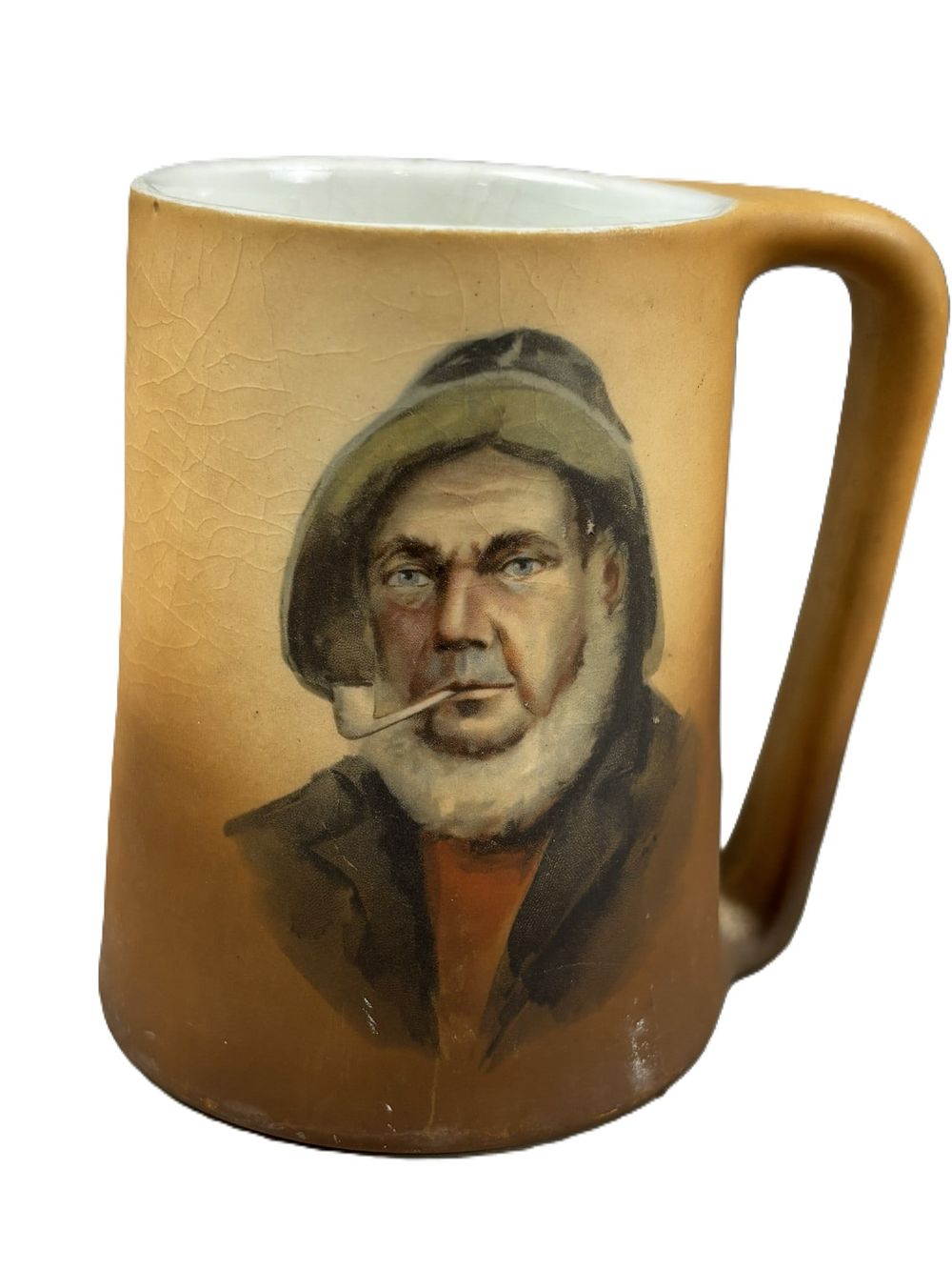 Lot 157: Antique Detroit Hand Painted Coffee Beer Mug