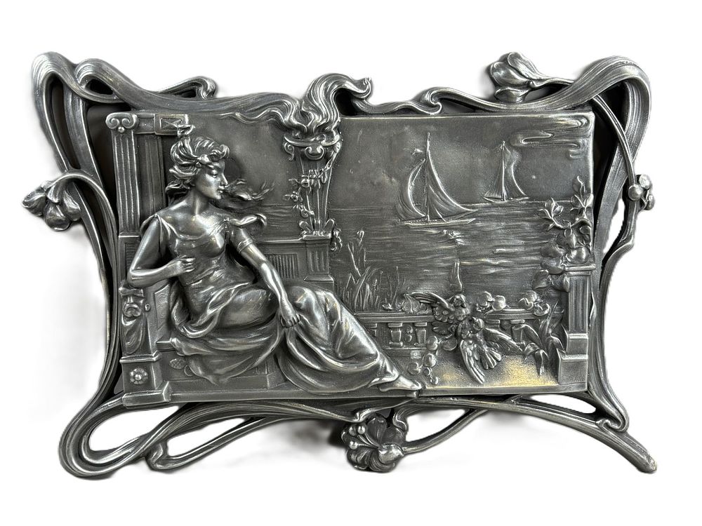 Lot 180: Antique Neoclassical Early Wall Plaque w/ Venus Ships & Birds
