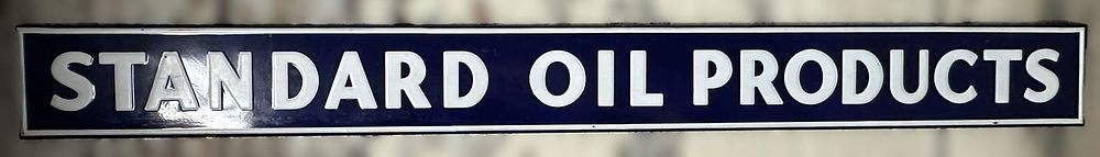 Lot 260C: Standard Oil Products Embossed SSP Porcelain 10' Sign