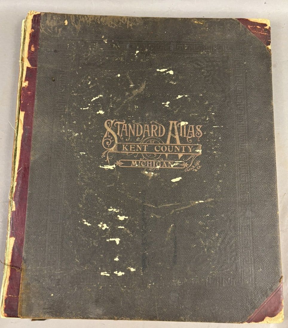 Lot 226: 1907 Standard Atlas Kent County Michigan Plat Map Book