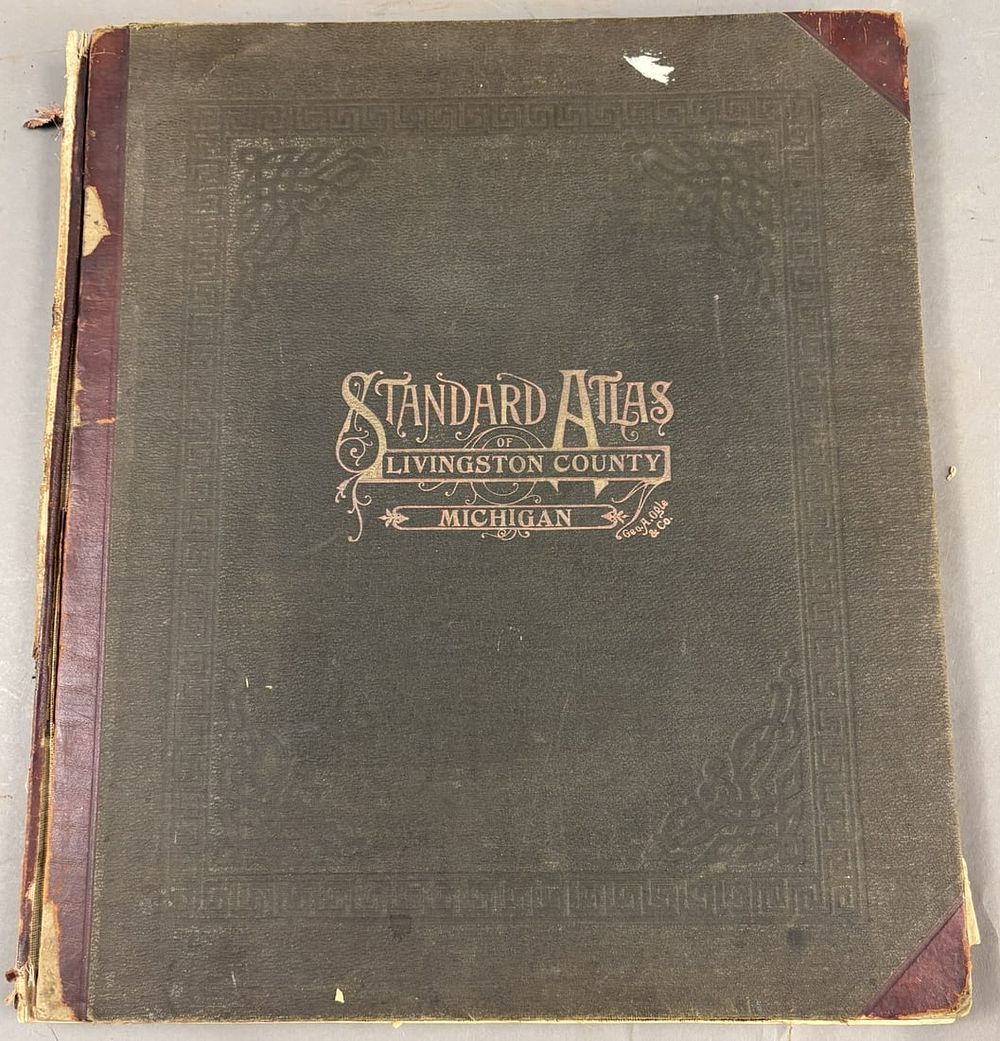 Lot 250: 1913 Livingston County Michigan Standard Atlas & Plat Book by Geo. Ogle & Co