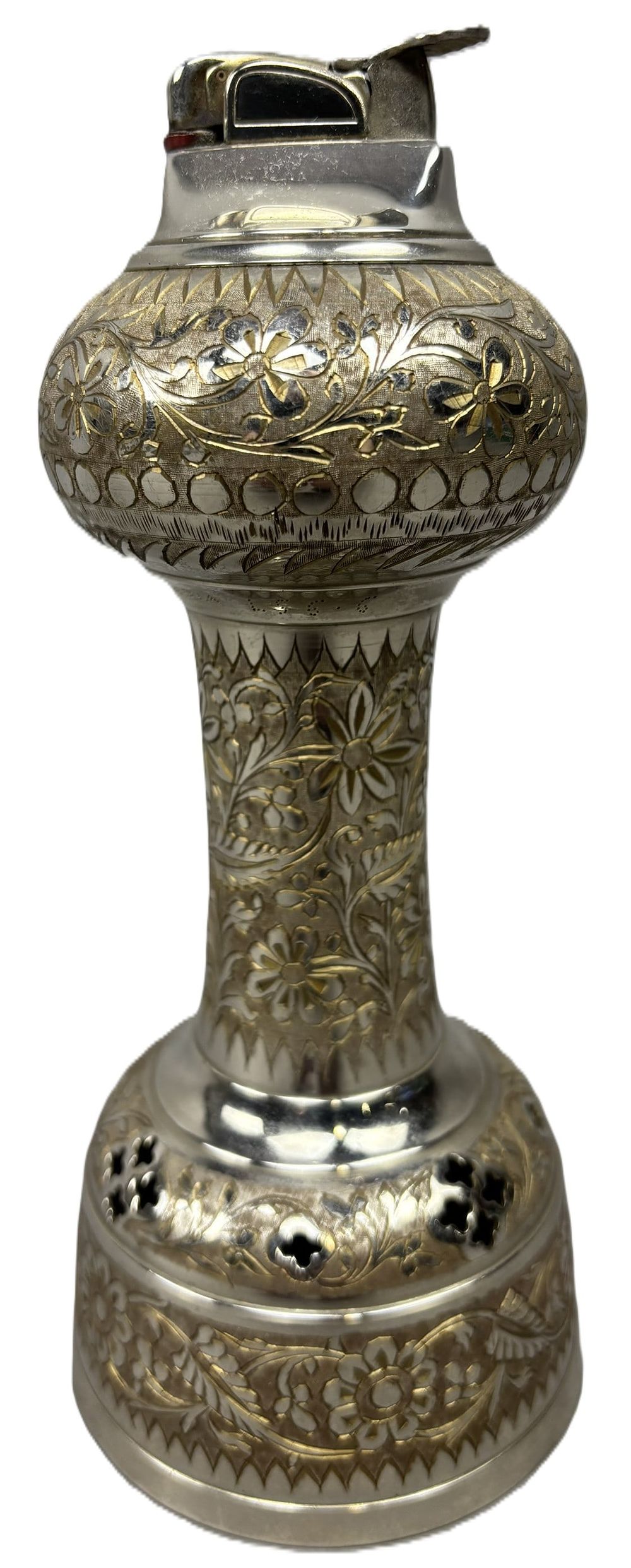 Lot 271: Antique Baroque Style Evans & Thorens Made Table Top Musical Cigar Lighter