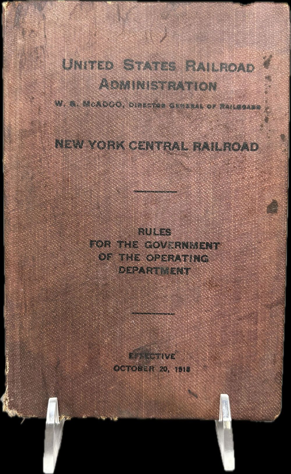 Lot 286: 1918 NYC New York Central Railroad 155 Pages US Rules Signals Conductor Pocket Booklet
