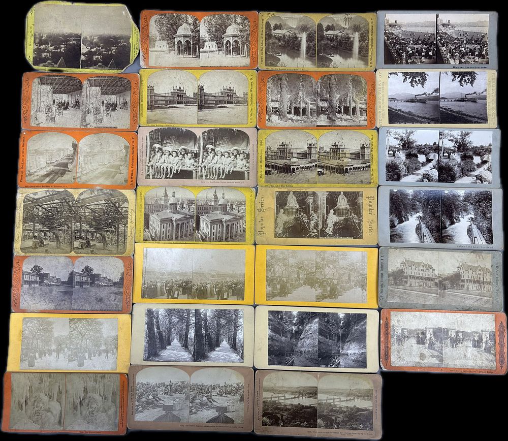 Lot 303: Lot 27 1870s Kilburn, L.E. Walker, Woodward, Monroe Stereoscopic Views Stereoviews