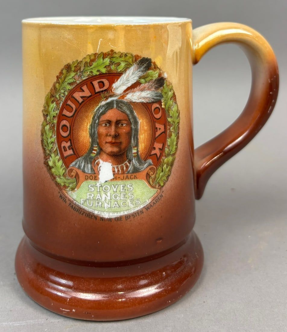 Lot 325: Round Oak Dowagiac Michigan Stoves Ranges Furnaces Original Drinking Mug