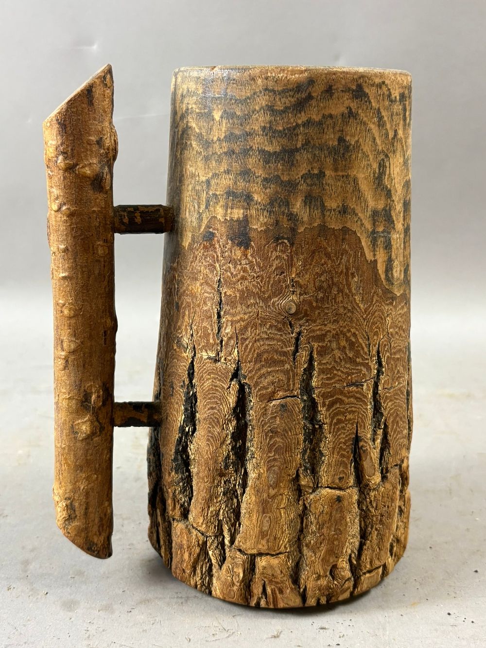 Lot 381: Antique 20th Century Hand Carved Beer Drinking Mug Stein