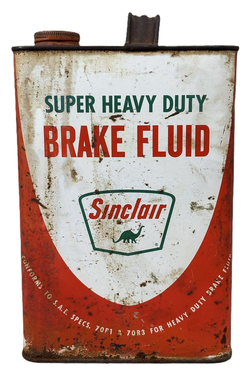 Lot 153: Sinclair Heavy Duty Brake Fluid 1 Gallon Metal Can
