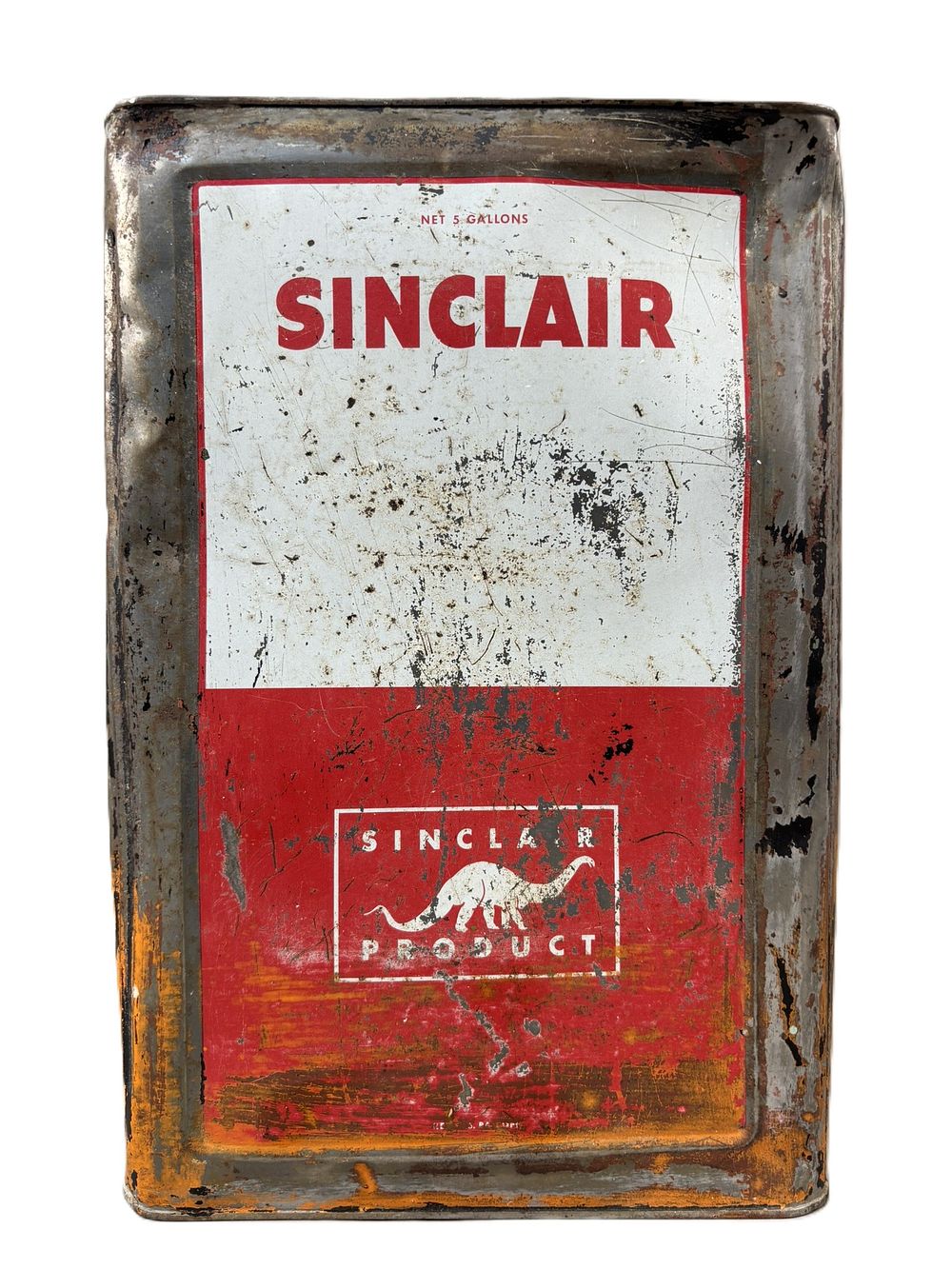 Lot 155: Sinclair Square 1920s Motor Oil 5 Gallon Can