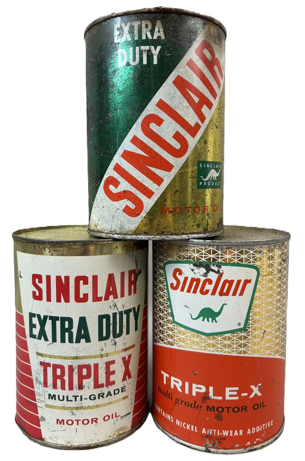 Lot 171: Lot 3 Sinclair Extra Duty Triple-X & Extra Duty Multi Grade Metal Quart Cans