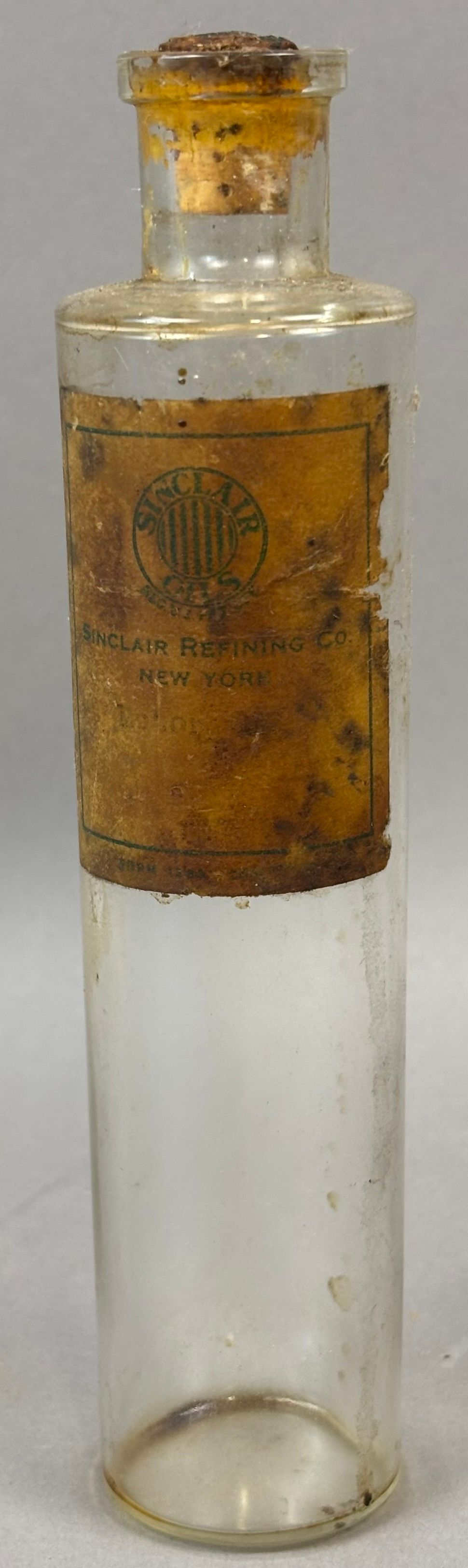 Lot 174: Antique Early 20s Sinclair Motor Oil Glass Sample Bottle