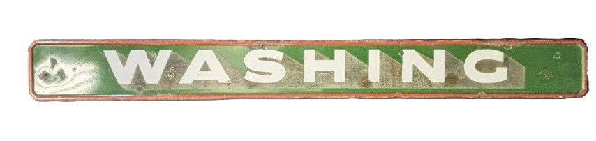 Lot 193: Sinclair Washing 1930s SSP Self Framed Porcelain Advertising Sign