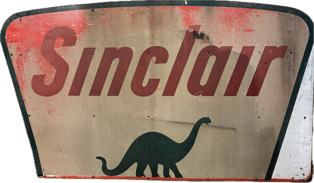 Lot 275: Sinclair 7' Original Reflective Paint Truck Panel Advertising Sign