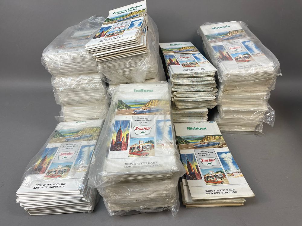 Lot 300k: Lot 411 NOS Sinclair Service Station United States Maps
