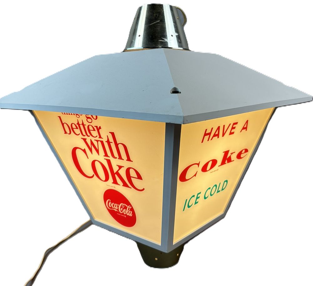 Lot 365: Drink Coca Cola Refreshing New Feeling Hanging Lighted Advertising Sign