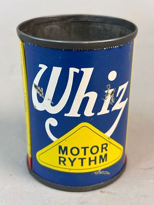 Whiz Motor Rythm NEW 4oz Metal 50s Can - Empty. See all photos for a better idea on condition. 