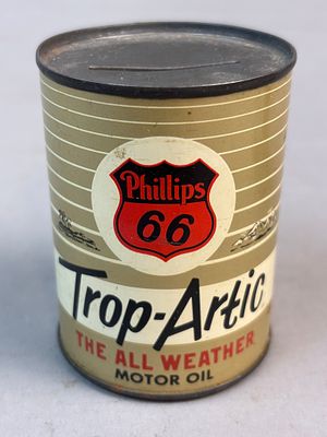 Trop Artic Phillips 66 Original 4oz Metal Coin Bank. See all photos for a better idea on 