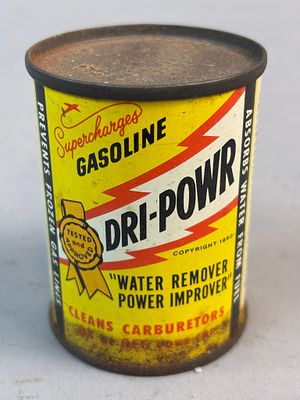 Supercharges Gasoline Dri-Powr 4oz Metal Full Can. See all photos for a better idea on 