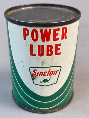 Sinclair Power Lube Full 4oz Metal Advertising Can. See all photos for a better idea on 