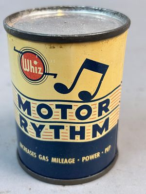 Whiz Motor Rythm 4oz Full Metal 50s Can. See all photos for a better idea on condition. All 