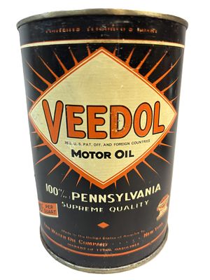 Veedol Motor Oil Empty Suburst Metal Quart Can. See all photos for a better idea on condition. 