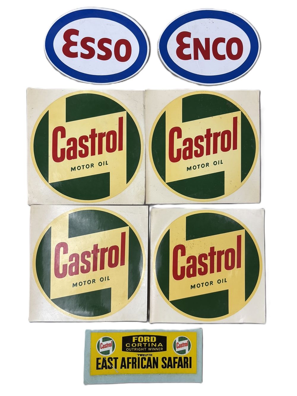 Lot 177: Lot 7 Castrol Ford & Enc 1960s NOS Race Car Stickers