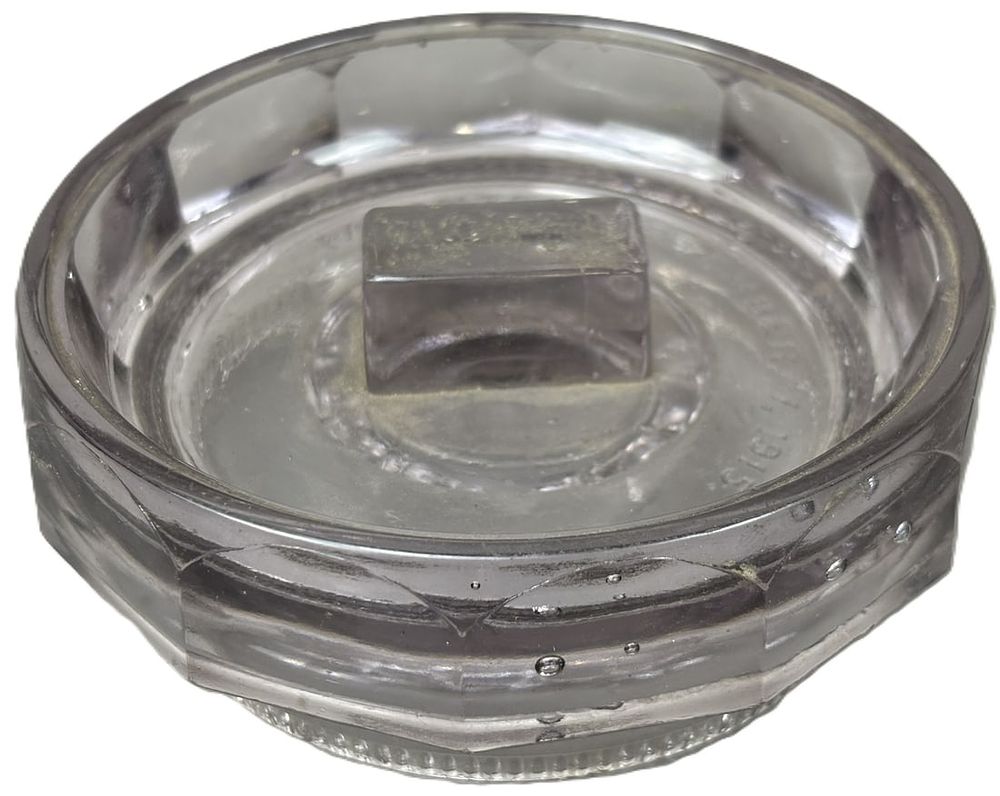 Lot 191: Rare Antique Pat'd Dec 7 1915 Purple Glass Tire Hub Ashtray