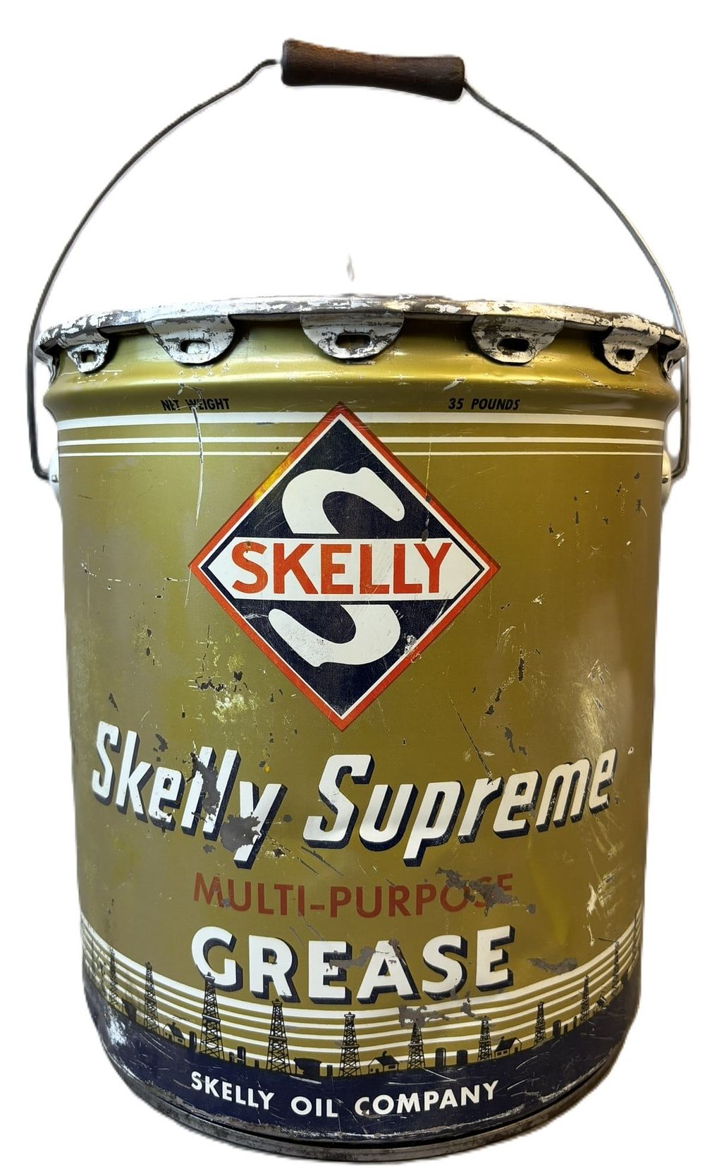 Lot 207B: Skelly Supreme Multi Purpose Grease Metal 25lb 5 Gallon Can