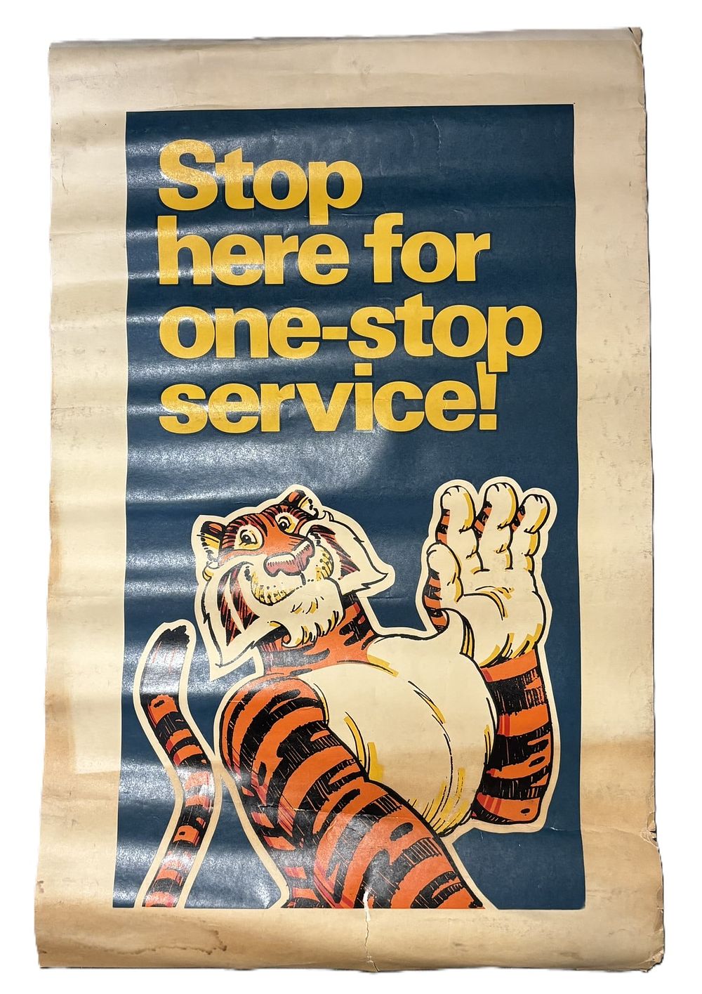 Lot 218B: Esso Stop Here For One Stop Service Original 70s Poster