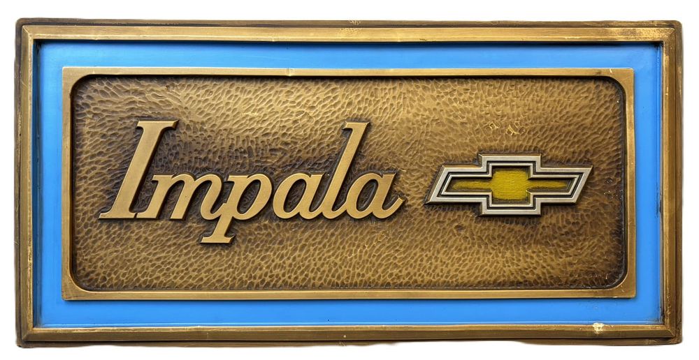 Lot 220B: Chevrolet Impala Original Plastic Vacuum Form Advertising Sign