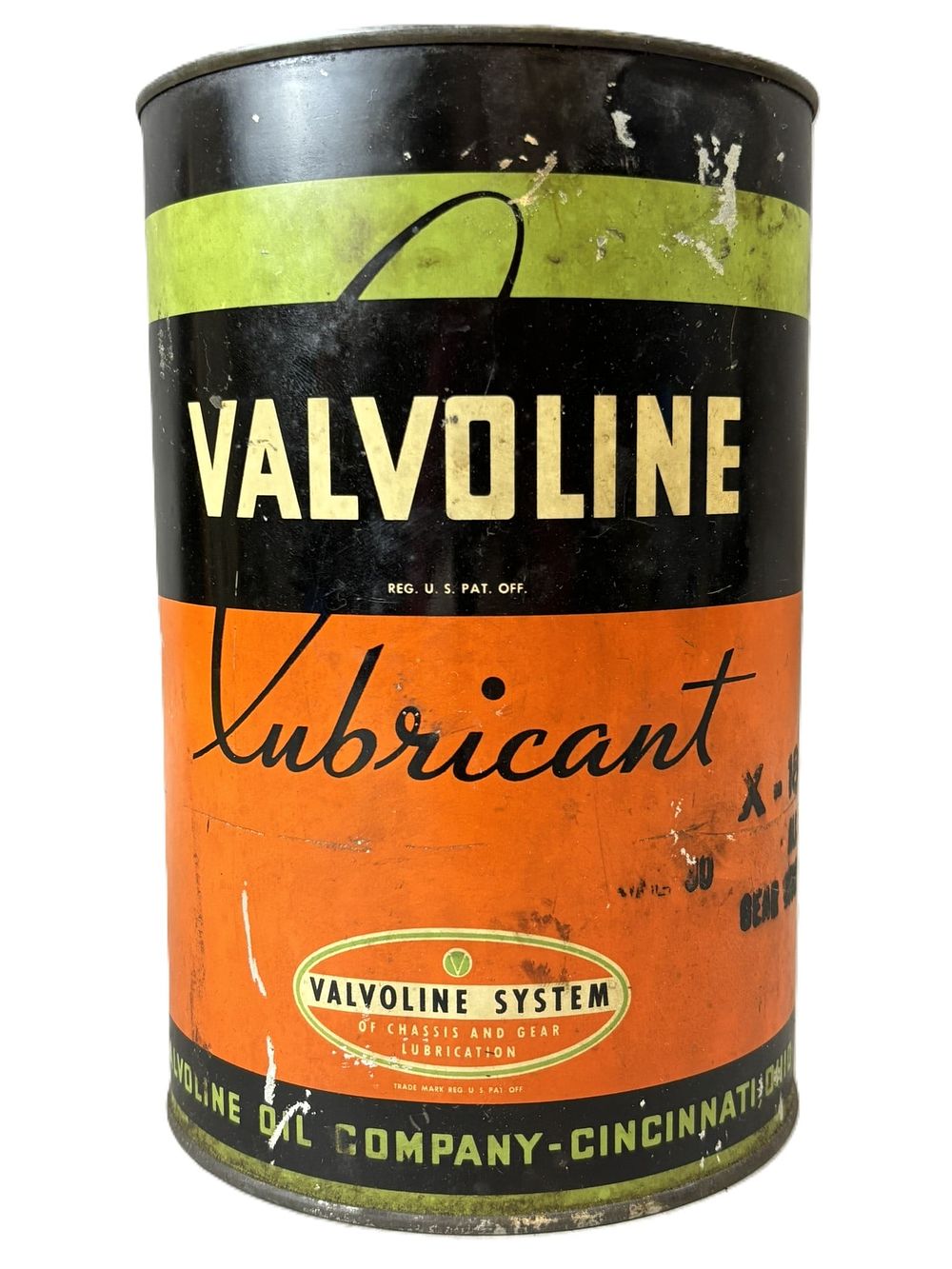 Lot 226: Valvoline Lubricant X-18 All Purpose Gear Lube 5LB Metal Can