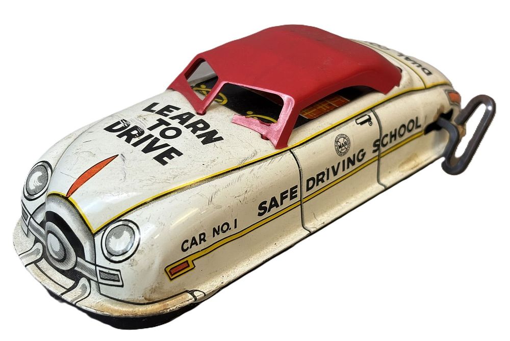 Lot 232B: Marx Key Wind Learn To Drive Safe Driving School Tin Litho Car