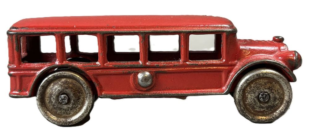 Lot 233: Antique Original Red Paint 5" AC Williams Touring Bus