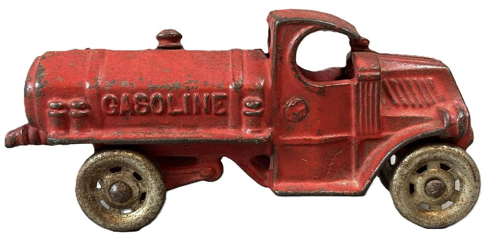 Lot 234: Original Gasoline Ca. 1920s AC Williams Red Tanker Truck