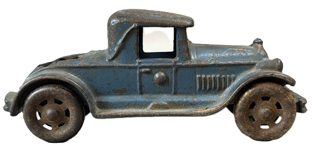 Lot 236B: Original Blue Painted 6" Arcade Touring Sedan Cast Iron Toy Car