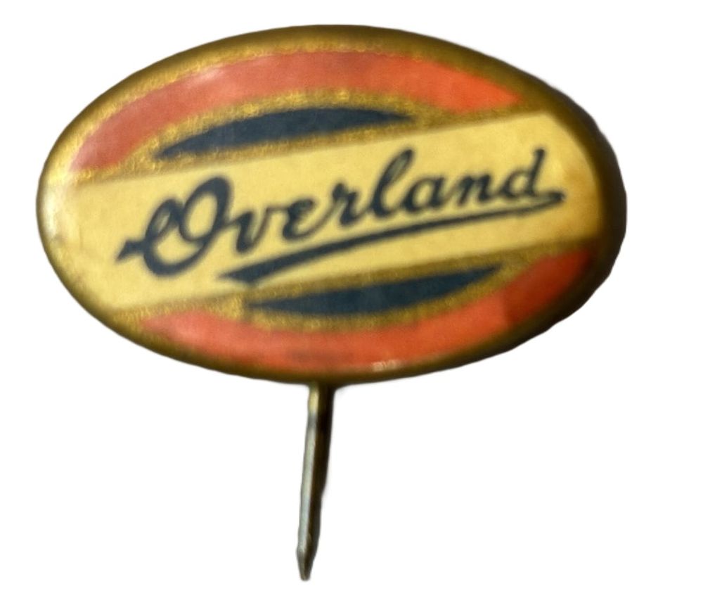 Lot 253B: Overland Automotive Original Celluloid Pinback 1" Button