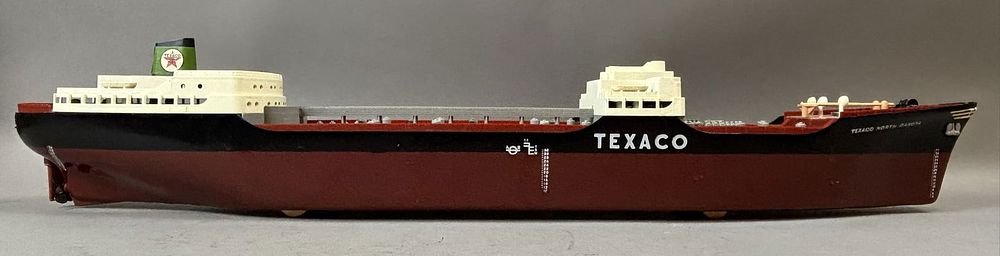 Lot 257: Texaco North Dakota Plastic Original Cargo Ship 1960s Toy Tanker