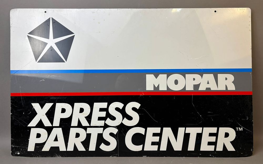 Lot 258B: Mopar Xpress Parts Center Original DST GM Metal Sign