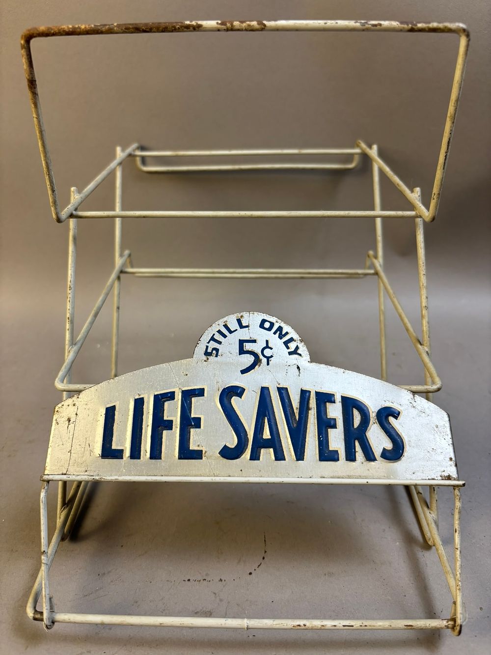 Lot 310: Life Savers 5 Cent Embossed Advertising Store Display