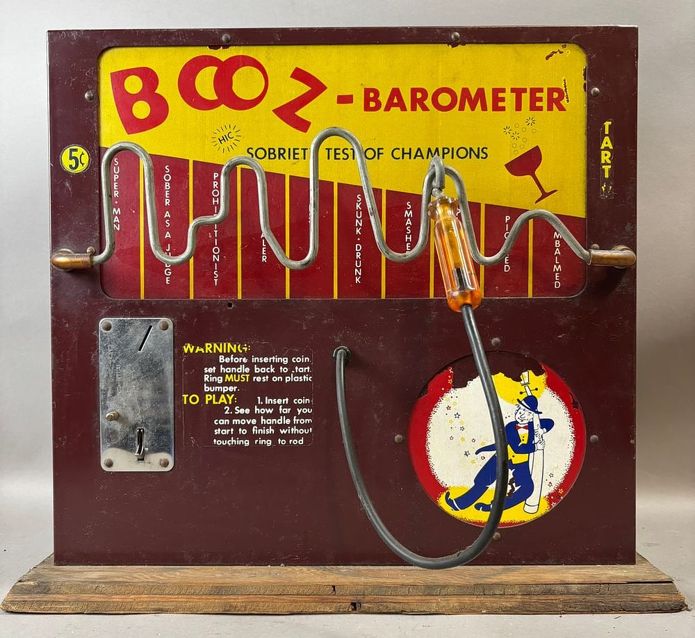 Lot 317: Booz Barometer Sobriety Of Champions Original Beer Bar Store Display