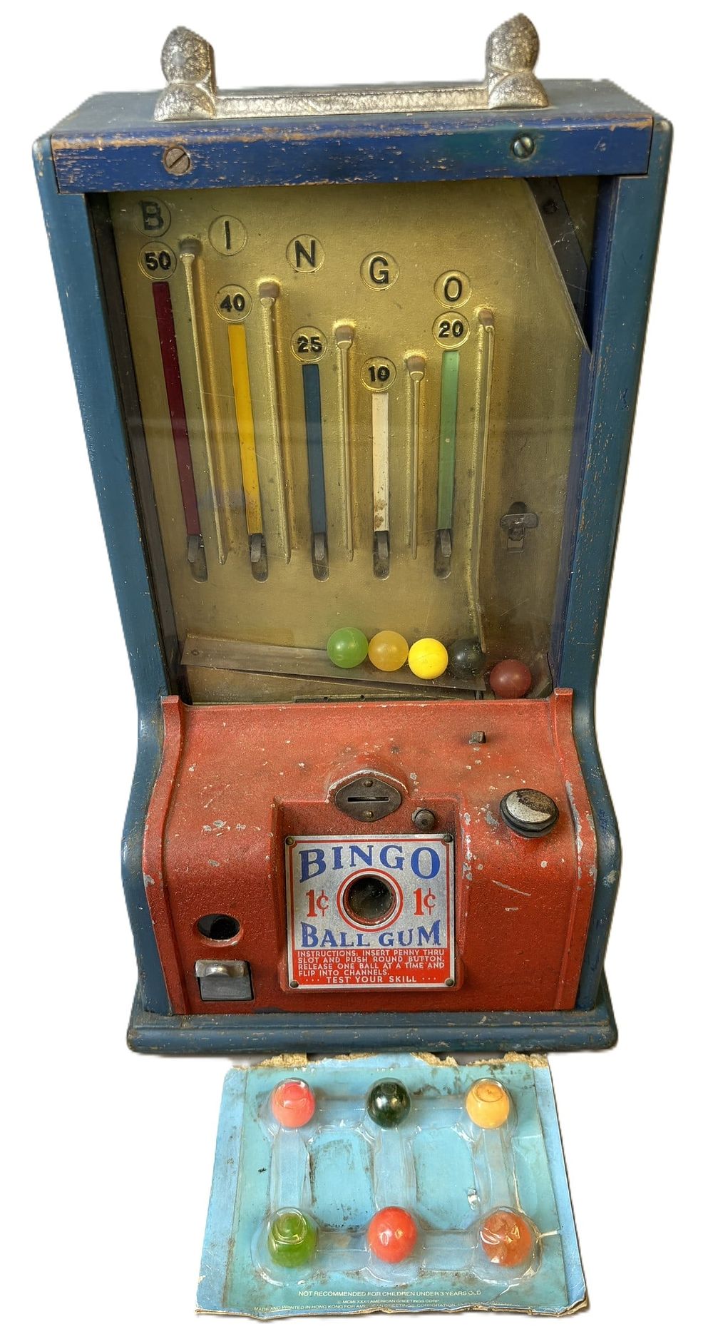 Lot 332: 1 Cent D. Robbins Co Bingo Ball Gum Trade Stimulator