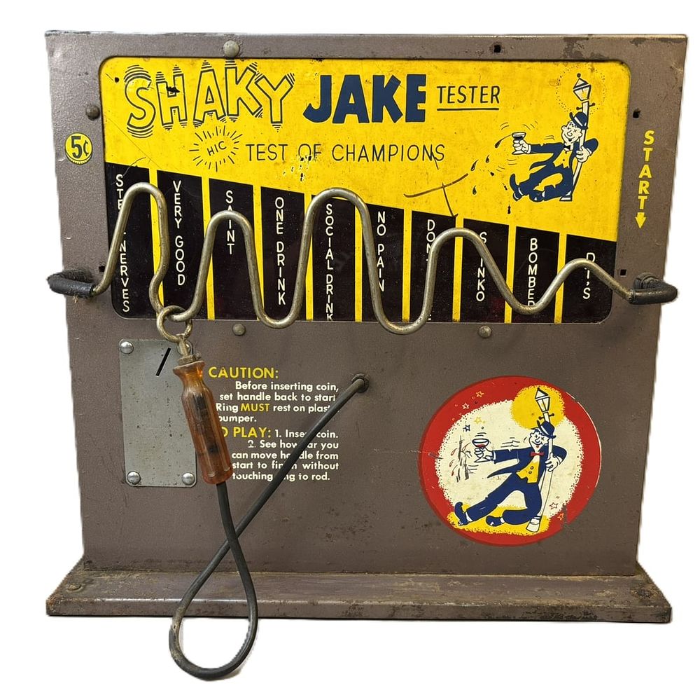 Lot 335: Shaky Jake 5 Cent Test Of Champions Alcohol Bar Game
