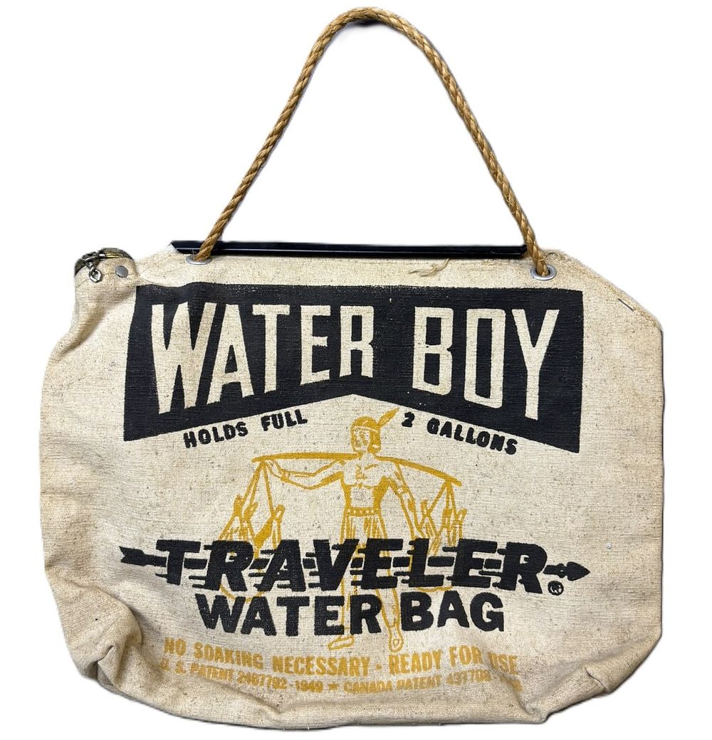 Lot 345: Water Boy Traveler 2 Gallon Canvas Water Bag w/ Native American