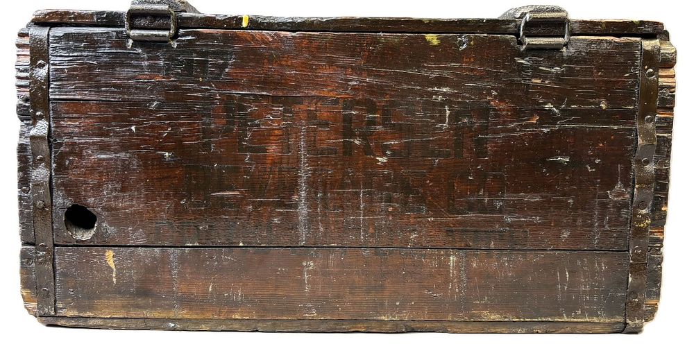 Lot 361: Rare Petersen Brewing Co Grand Rapids Michigan Pre Prohibition Beer Crate Dated 1917