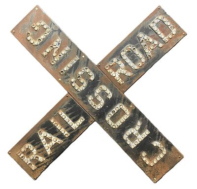 Lot 393B - Railroad Crossing Original Railroad Reflector Cross Buck ...