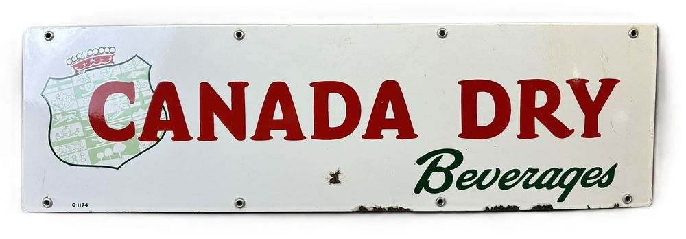 Lot 407: Canada Dry SSP Original 1950s Soda Pop Advertising Sign