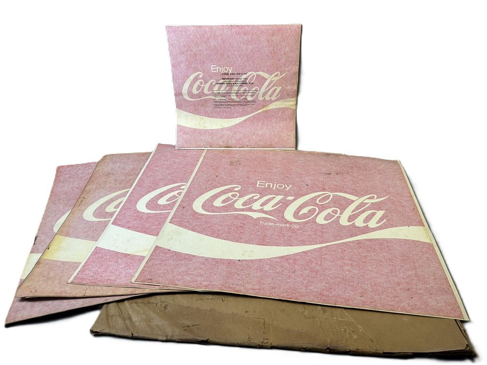 Lot 415: Lot 16 Original 1970s Coca Cola Window Transfer Coke Decals Stickers