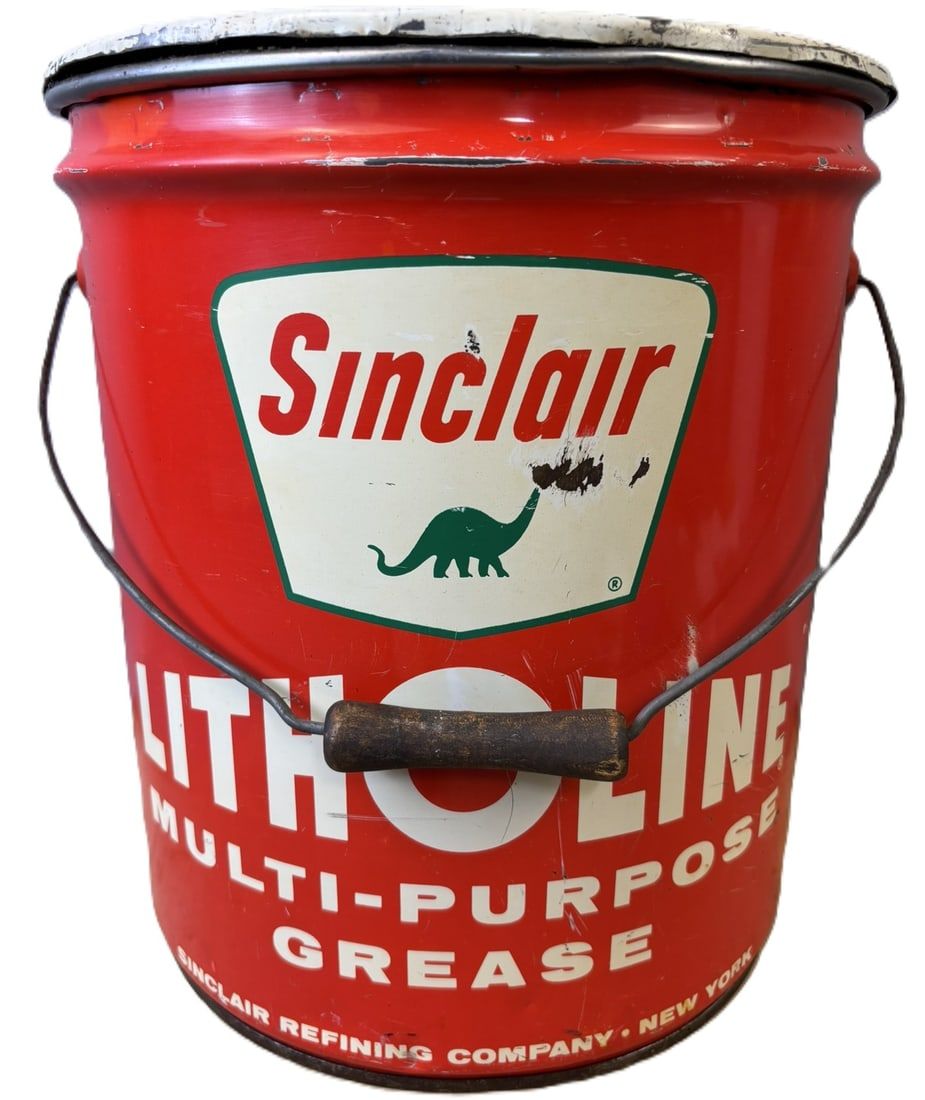 Lot 438: Sinclair Litholine 35 Lb Grease 1960s Metal Can EX+ Condition