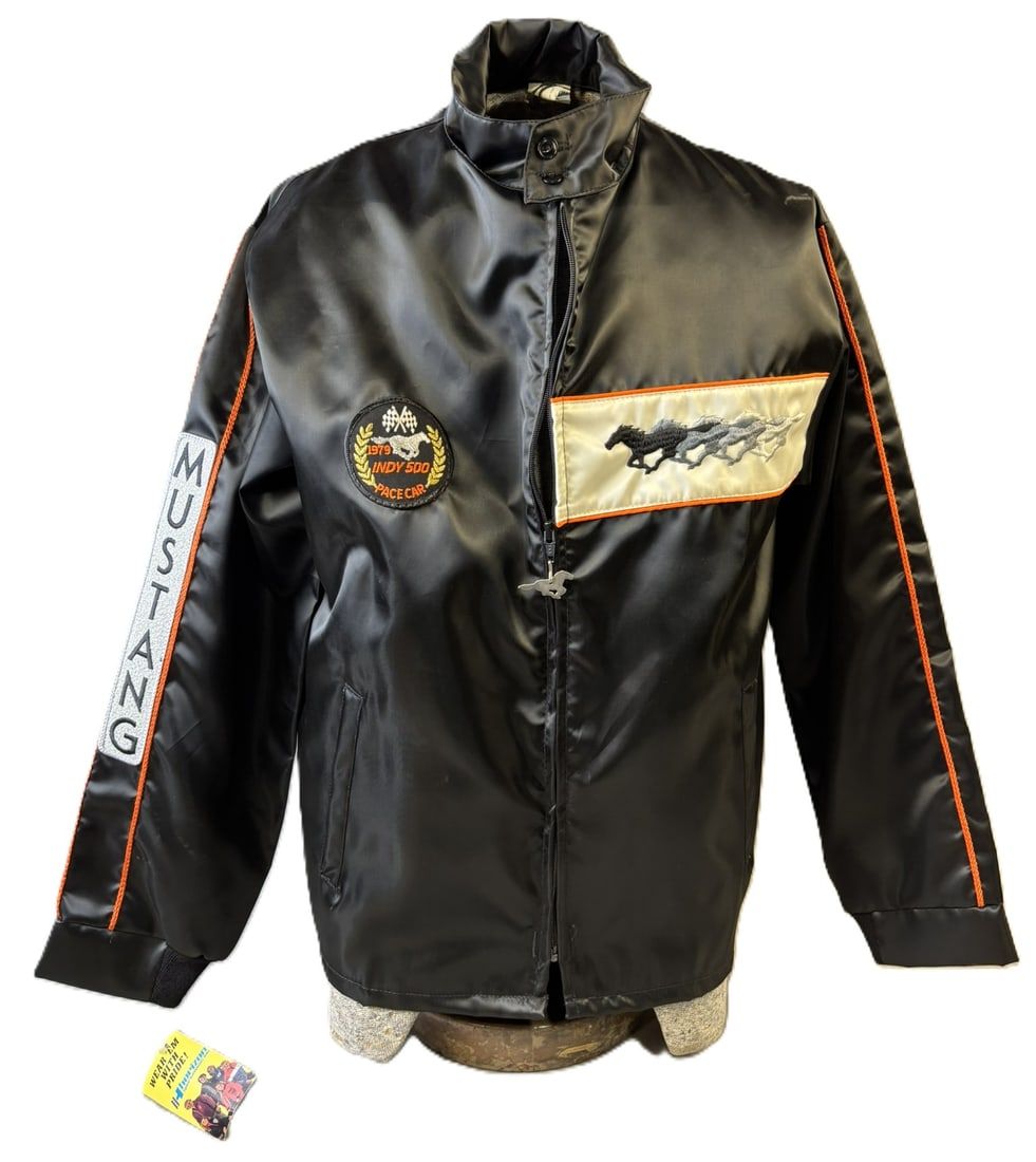 Lot 443B: 1979 Indy 500 Pace Car NOS Ford Mustang Jacket Size Medium