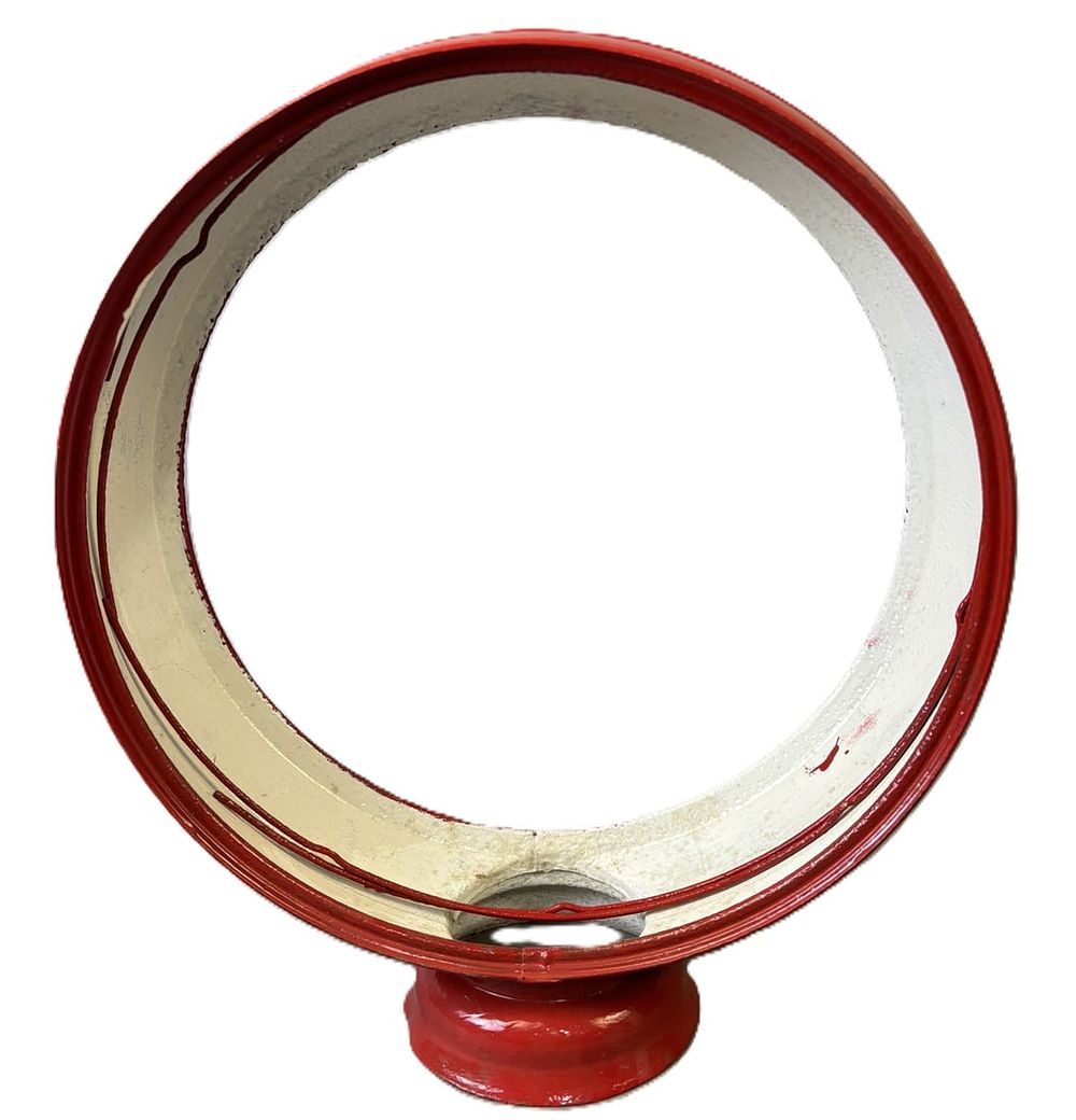 Lot 458: Original 1930s Metal Gas Pump Globe w/ Snap Rings
